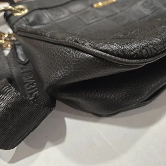 Steve Madden BCARRIE Crossbody Bag - Black Checkerboard Embossed Logo - Picture 4 of 12